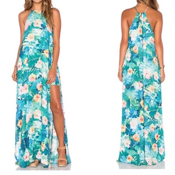 Show Me Your Mumu Bronte Tropical Maxi Dress Xs